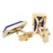 A Pair of Gold Lapis Cufflinks - image 2