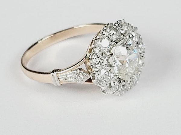 Antique diamond cluster engagement ring SKU: 5628 DBGEMS - image 2
