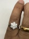 Vintage diamond cluster 18ct white gold - image 2