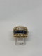 Chantellie Vintage French sapphire diamond 18ct yellow gold ring - image 4