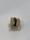 Chantellie Vintage French sapphire diamond 18ct yellow gold ring - image 2