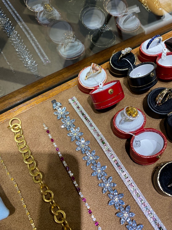 Tourmaline Diamond Bracelet in 18ct White Gold date circa 1970, SHAPIRO & Co since 1979 - image 6