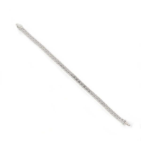 Modern Diamond And Platinum Line Bracelet, 9.90ct - image 5