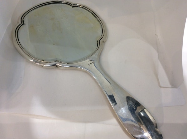 Antique Silver Hand Mirror - image 4