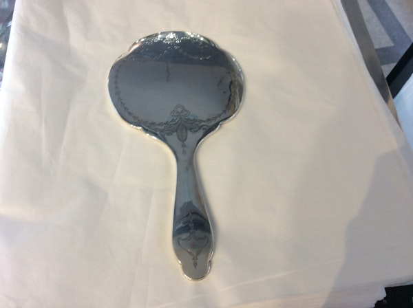 Antique Silver Hand Mirror - image 3