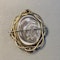 Antique Victorian Pinchbeck Gold Large Photo Swivel Locket Mourning Hair Brooch - image 2