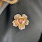 Enamel, Ruby And Diamond Flower Brooch - image 5
