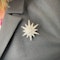Rose Cut Diamond And Gold Star Brooch 1.95ct - image 5