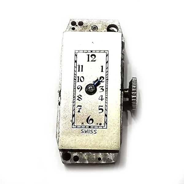 Art Deco Diamond and Platinum Cocktail Wristwatch, Circa 1925 - image 6