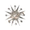 Antique Diamond and Silver Upon Gold Eight Ray Star Brooch, Circa 1890 - image 3