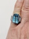 Aquamarine and square diamond dress ring SKU: 5651 DBGEMS - image 3