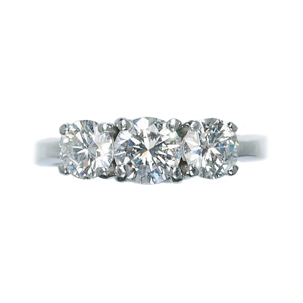 1.60ct Three Stone Diamond Ring - image 4