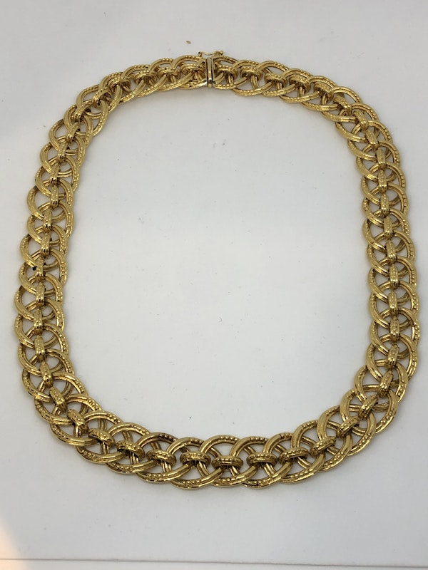 Garrard 1970,s18ct yellow gold necklace - image 4