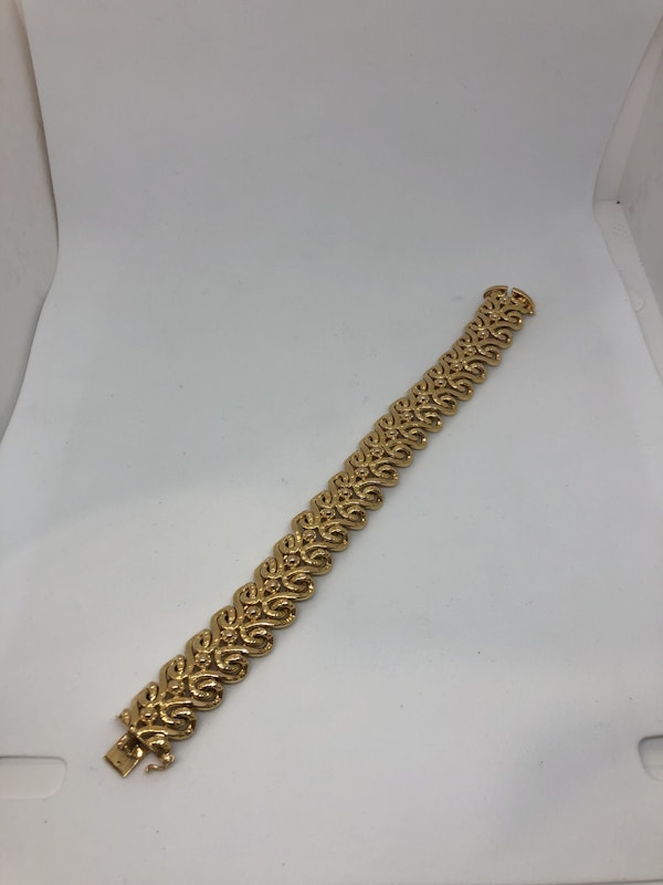 Vintage French 18ct yellow gold bracelet - image 2