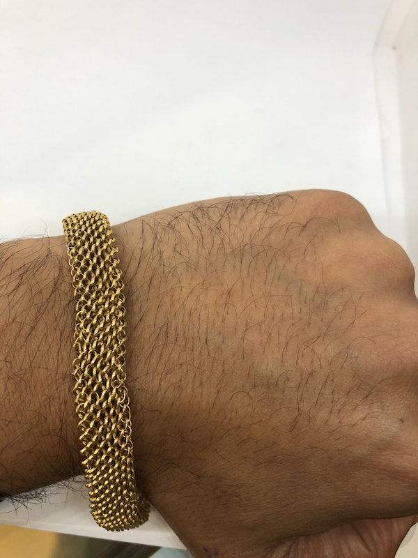Georgian 18ct yellow gold mesh bracelet - image 3