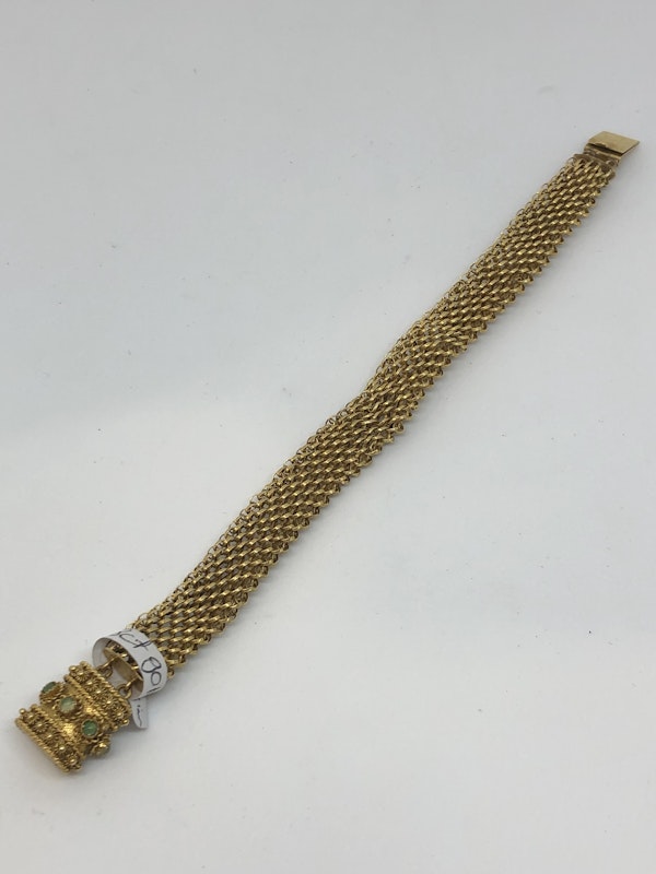 Georgian 18ct yellow gold mesh bracelet - image 2