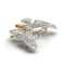 Modern Diamond Citrine and Platinum Butterfly Brooch - image 1