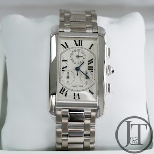 Cartier Tank Americaine Chronograph 2312 White Gold Quartz 2007