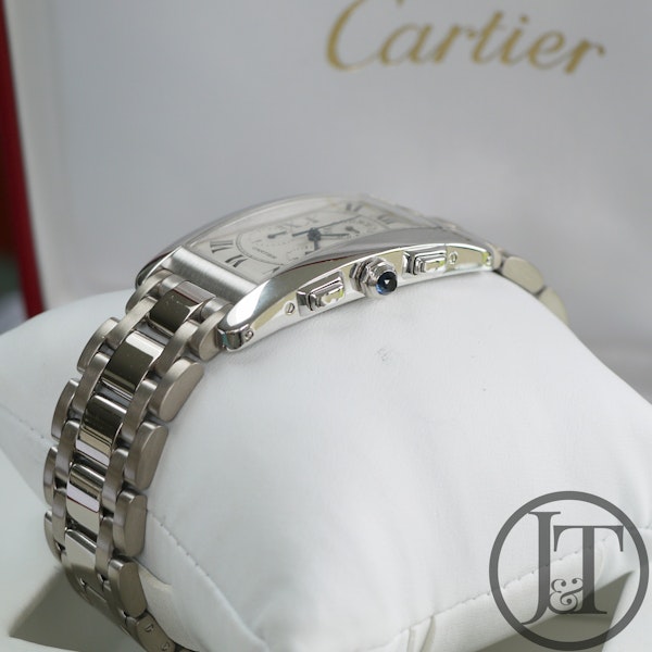 Cartier Tank Americaine Chronograph 2312 White Gold Quartz 2007 - image 3