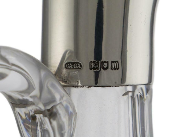 Silver & Crystal - JAMES POWELL Glass & ASPREY CLARET JUG - 1907 - image 2