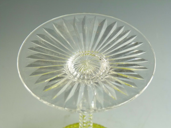 VAL St LAMBERT Crystal - Vintage Cut - Citron Hock Glasses - Set of 6 - image 5