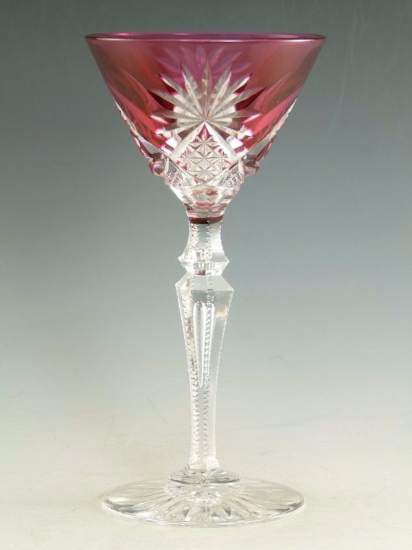 VAL St LAMBERT Crystal - MUNSTER Cut - Set 6 Cocktail Glasses - 5 7/8" - image 3