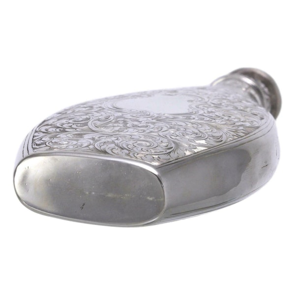 Solid Sterling Silver - Powder Shaped HIP FLASK - George Unite - 1859 - image 6