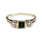 Emerald and diamond engagement ring - image 2
