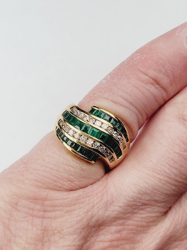 Emerald and diamond dress ring SKU: 5689 DBGEMS - image 3