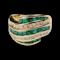 Emerald and diamond dress ring SKU: 5689 DBGEMS - image 2