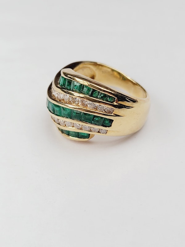 Emerald and diamond dress ring SKU: 5689 DBGEMS - image 5