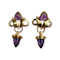 Cool amethyst gold drop earrings SKU: 5686 DBGEMS - image 2