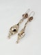 Antique gold pearl and turquoise drop earrings SKU: 5685 DBGEMS - image 3