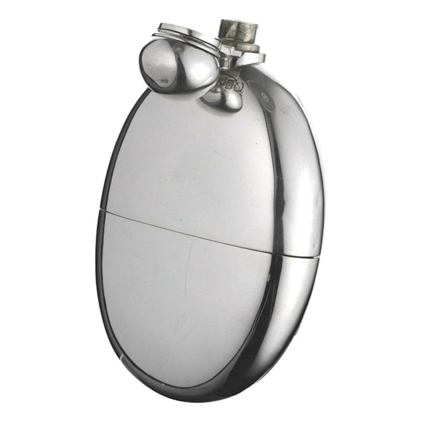 Sterling Silver - HIP FLASK - Edward H Stockwell Thornhill & Co 1873 - image 3