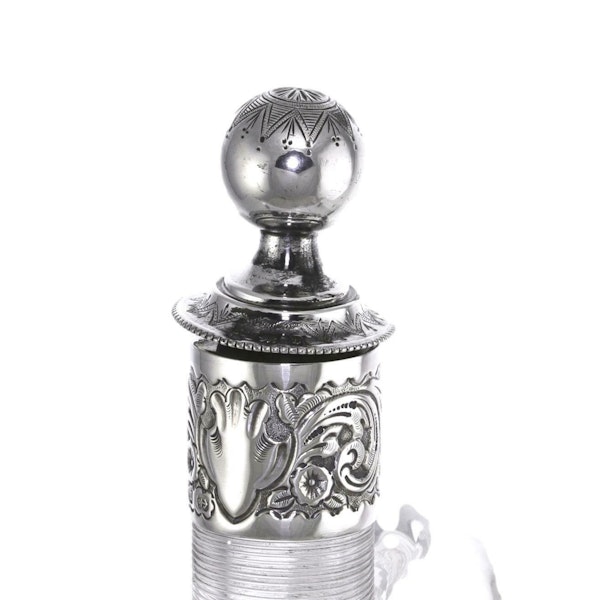 Silver & Crystal - J Sherwood & Sons CLARET JUG / Decanter - 1876 - image 5