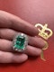 Emerald,and diamond ring - image 2