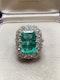 Emerald,and diamond ring - image 3