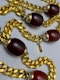 YVES SAINT LAURENT red vari-hue Beads in Gold Tone Metal date circa 1970, Lilly's Attic since 2001 - image 4