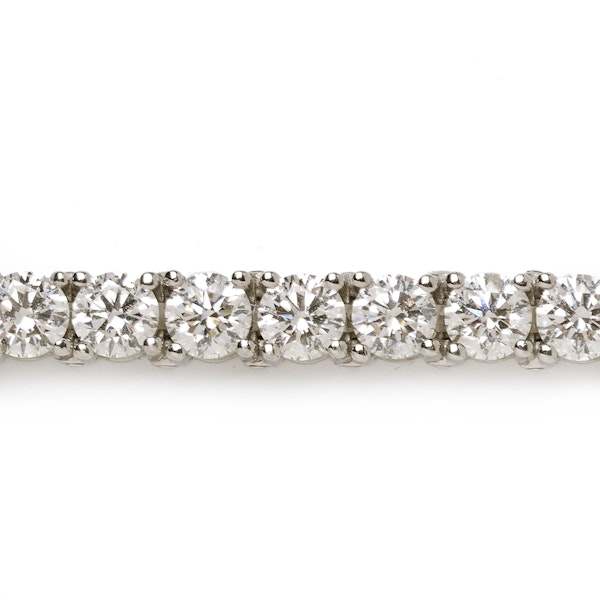 Modern Diamond And Platinum Line Bracelet, 9.90ct - image 7