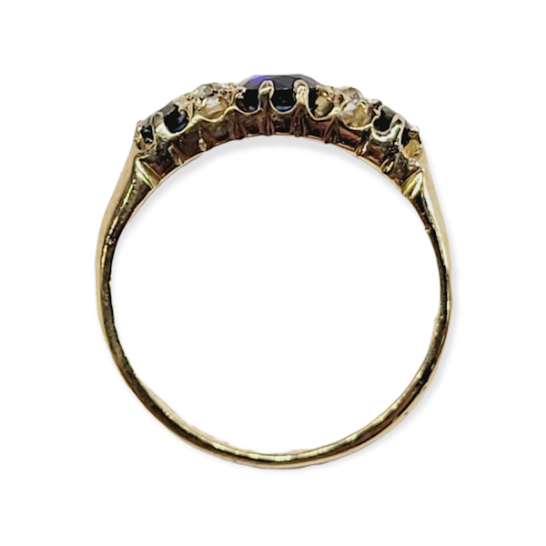 Victorian sapphire and diamond engagement ring SKU: 5743 DBGEMS - image 2