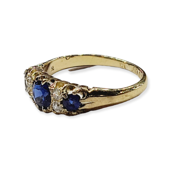 Victorian sapphire and diamond engagement ring SKU: 5743 DBGEMS - image 3