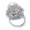 Vintage South Sea Pearl Diamond And Platinum Ring, With Modern Shank, Circa 1965 - image 3
