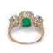 Antique Emerald, Diamond And Gold Three Stone Ring, Circa 1900 - image 3