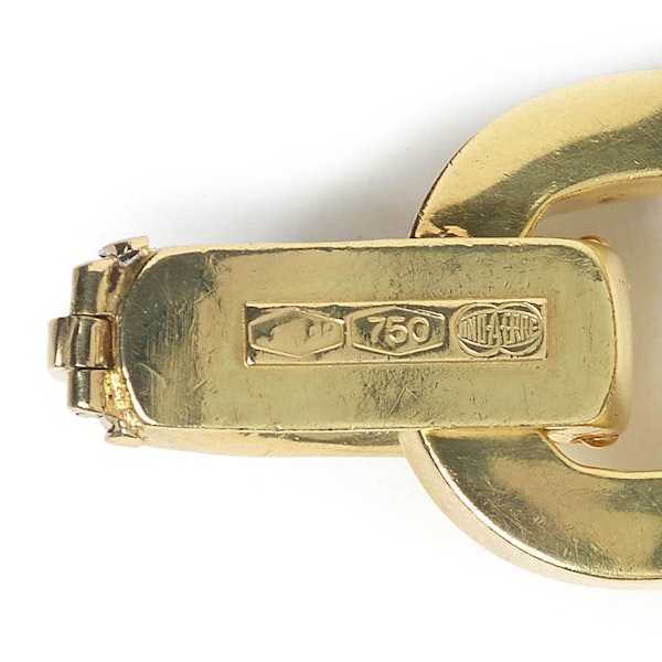 Vintage UnoAerre Italian Gold And Platinum Bracelet, Circa 1970 - image 3