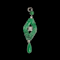 Art deco Jade and diamond pendant SKU: 5793 DBGEMS - image 2