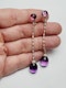 Juicy Amethyst and diamond long drop earrings SKU: 5794 DBGEMS - image 3