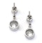 Modern Old-Cut Diamond and Platinum Rub Over Drop Earrings, 2.36ct - image 5