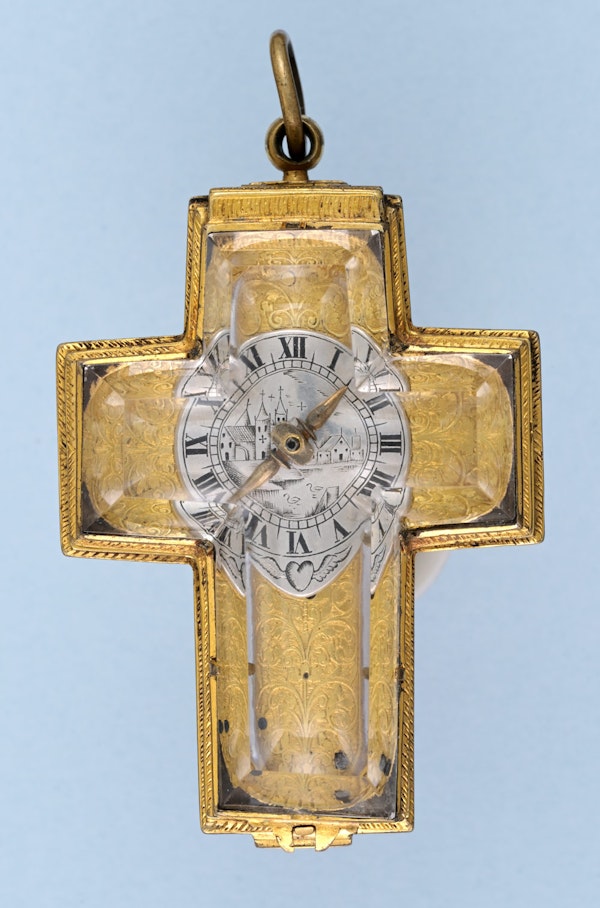 EARLY ROCK CRYSTAL CRUCIFIX WATCH - image 2