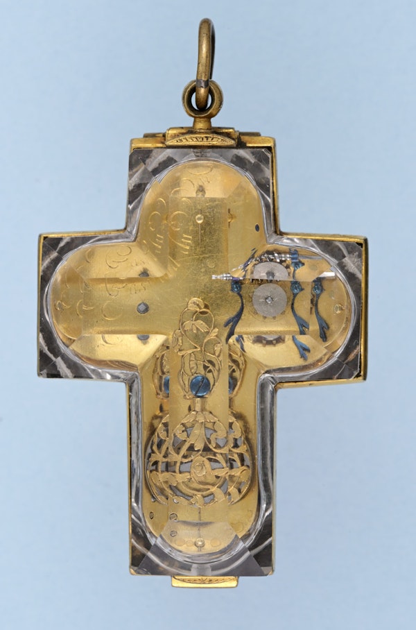 EARLY ROCK CRYSTAL CRUCIFIX WATCH - image 3