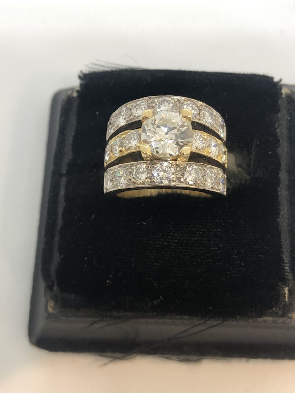 Vintage 1.6ct single diamond ring - image 2
